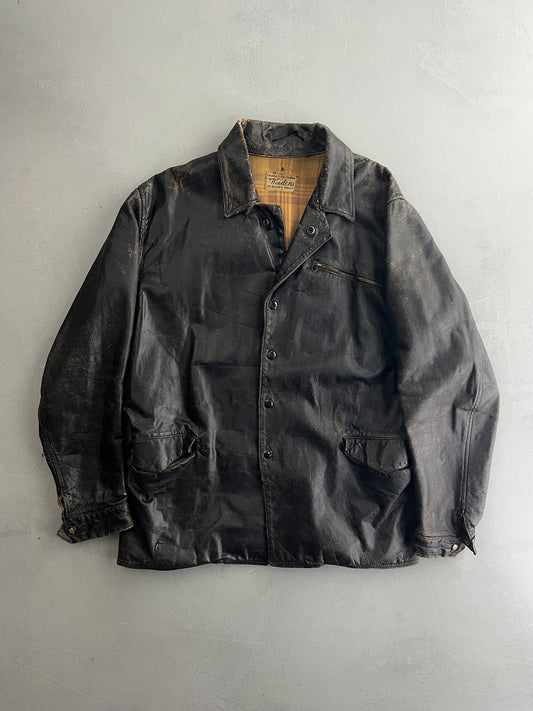 1950's Australian Made Weldens Leather Jacket [L]