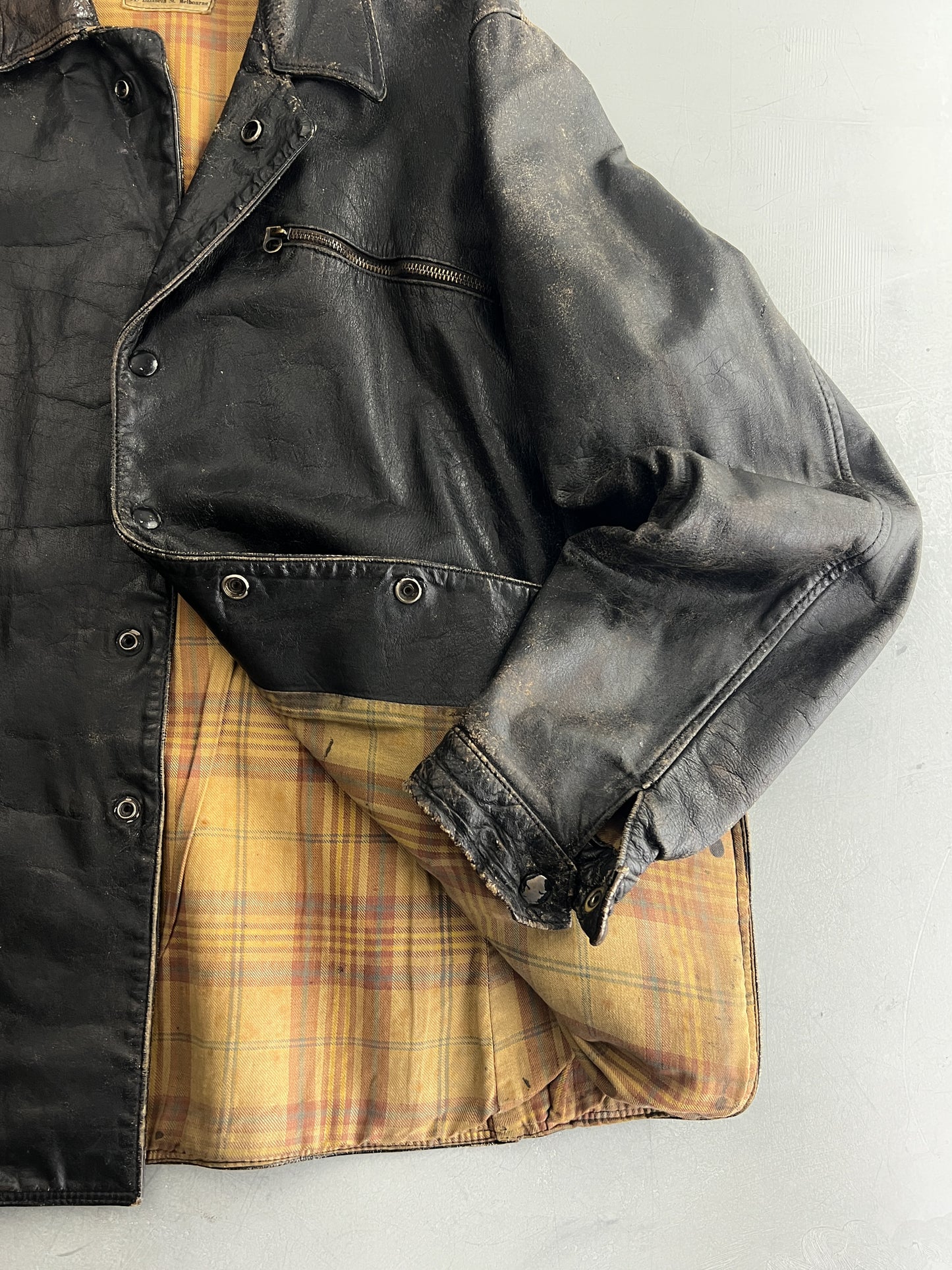 1950's Australian Made Weldens Leather Jacket [L]