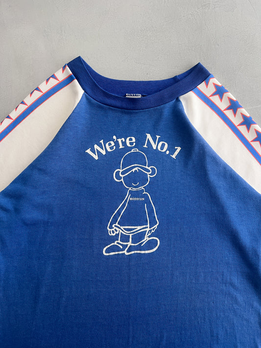 'We're No.1' Star Spangled Raglan [L]