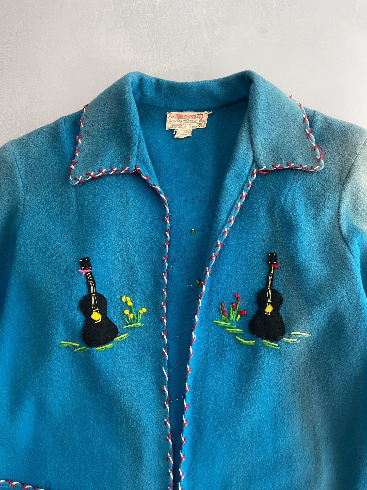 Mexican Folk Art Jacket [S] Blue