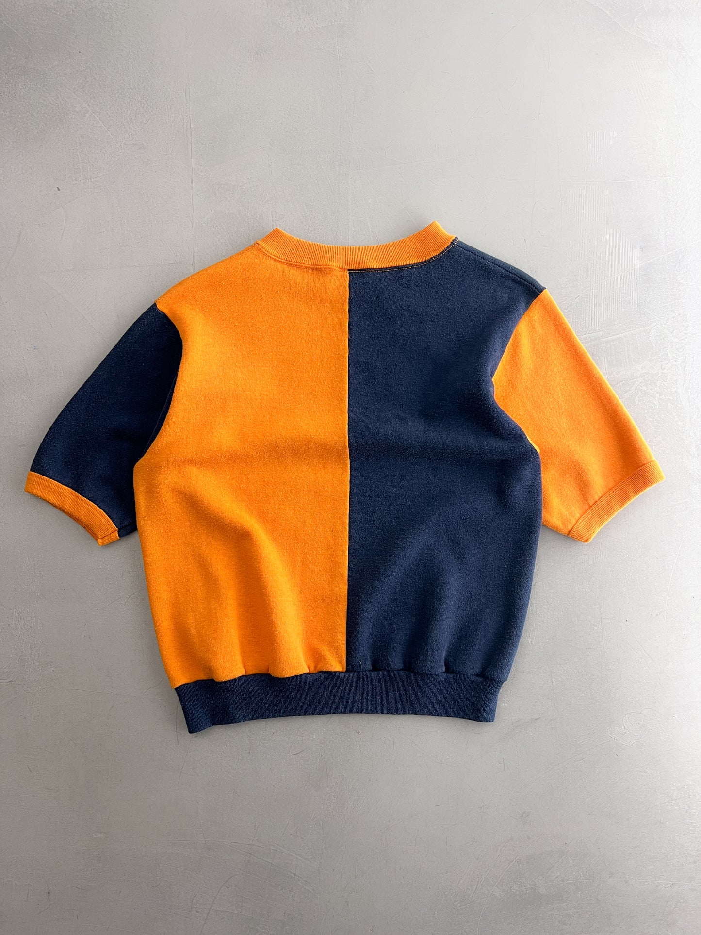 Two-Tone Short Sleeve Sweatshirt [M]