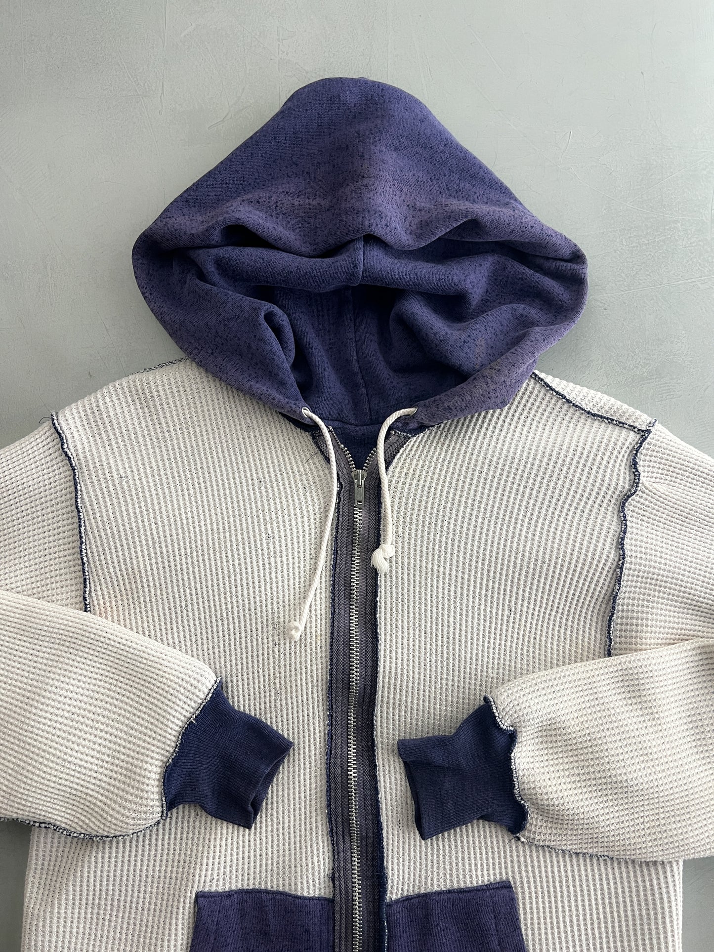 60's/70's Reversed Thermal Lined Hoodie [M]