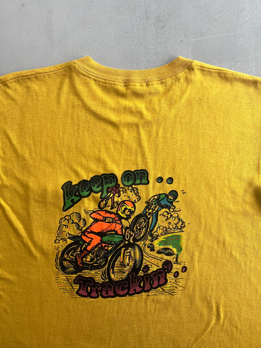 Keep On Trackin'... Pocket Tee [XL]