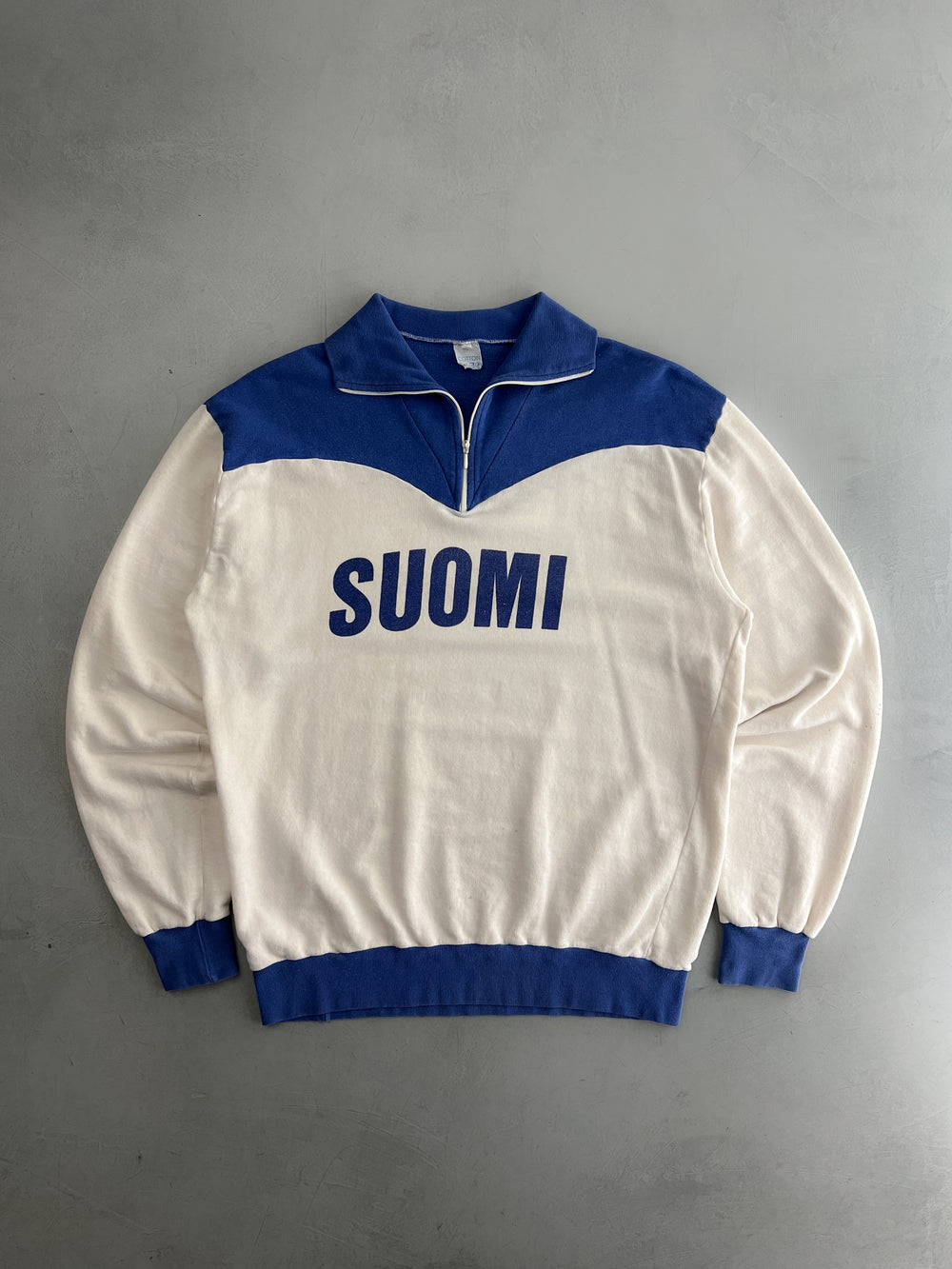 70's Suomi Quarter Zip Sweatshirt [L/XL]