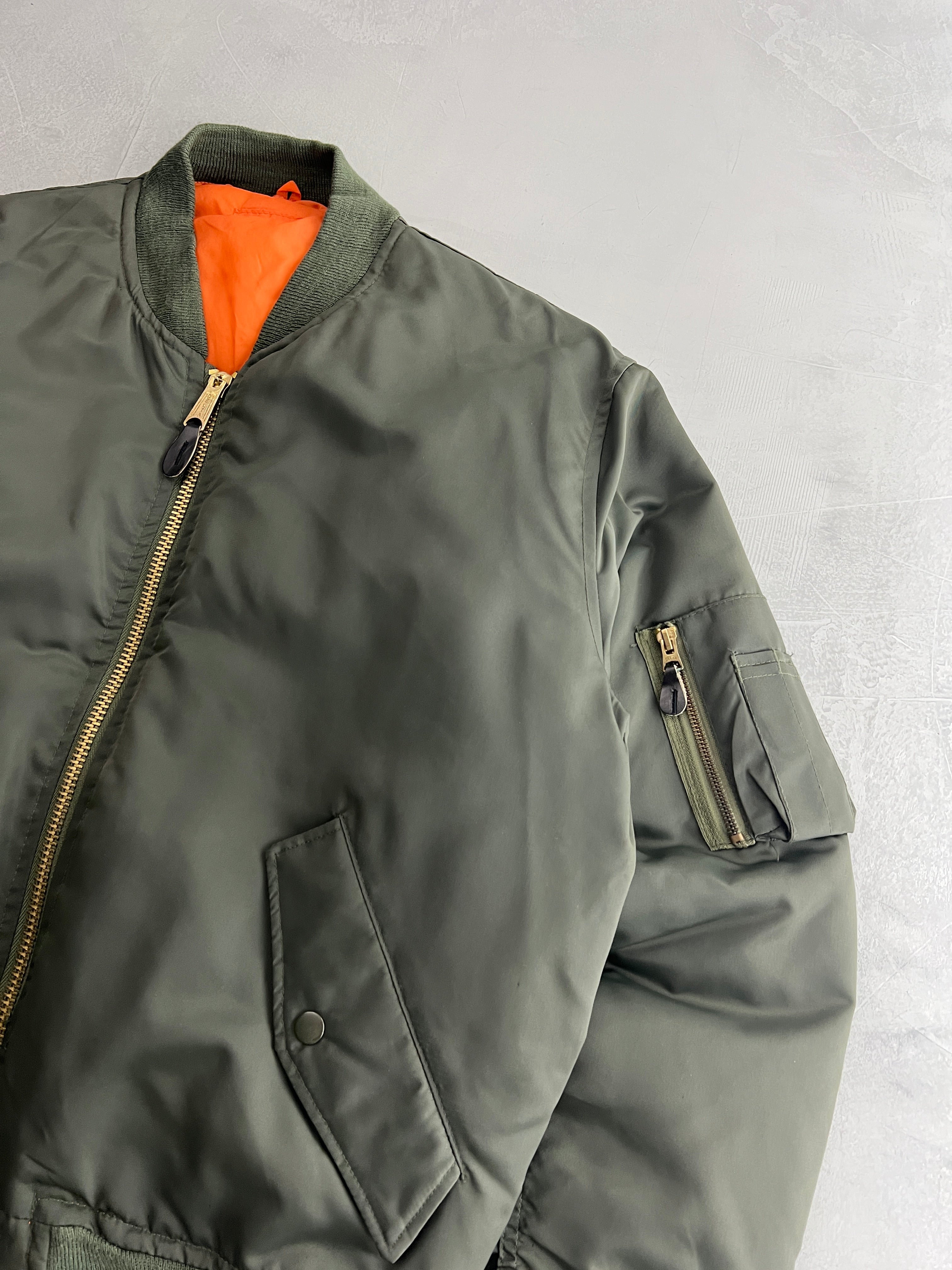 1960's〜1970's MA-1 Flight Jacket 60s Vintage USAF MA-1 Flight Jacket - Large – Omega Militaria