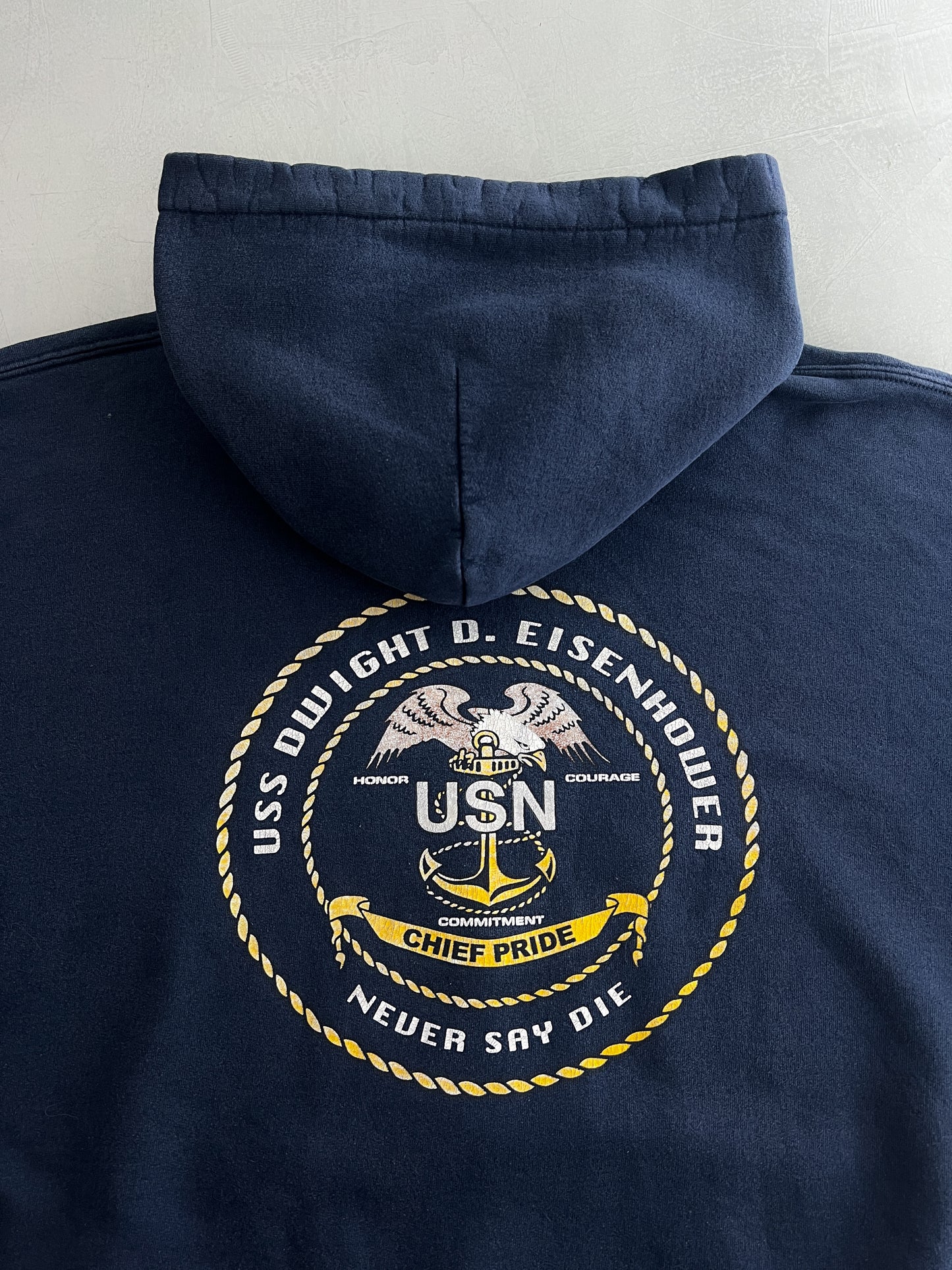 Faded U.S.N. Hoodie [XL]