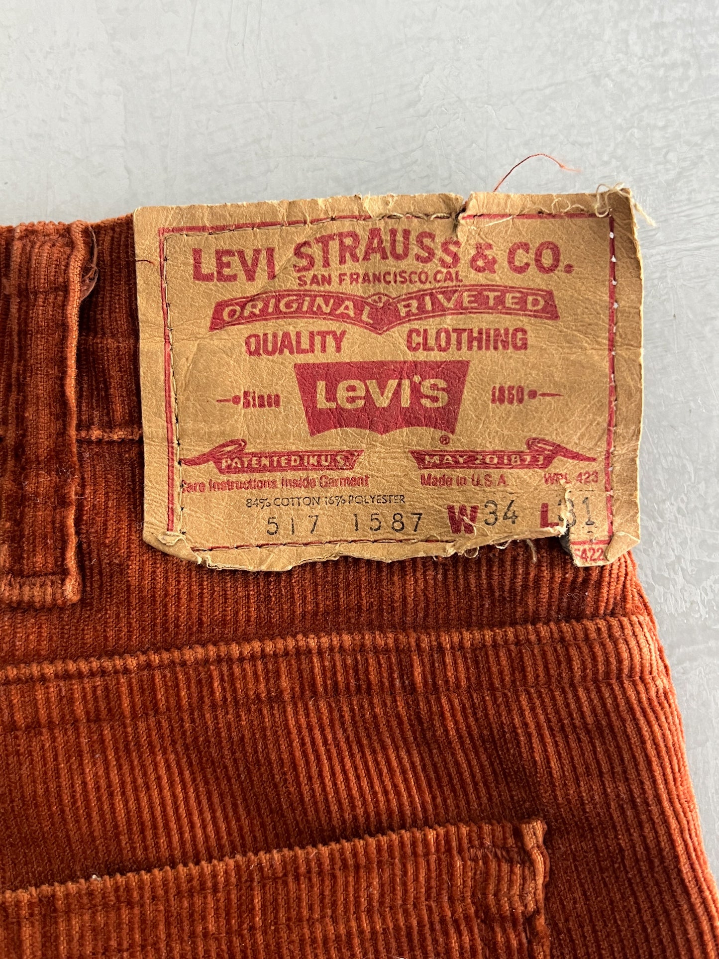 Levi's Cord 517's [34"]