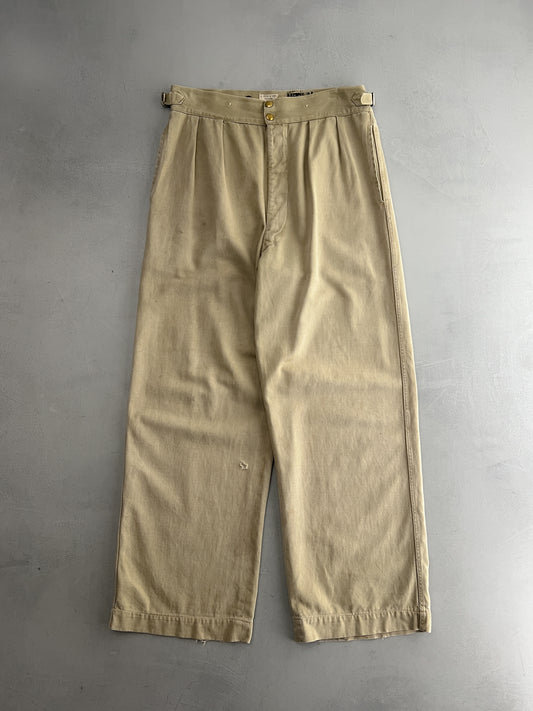 50's Aus Military Press Stud Pants [32"]