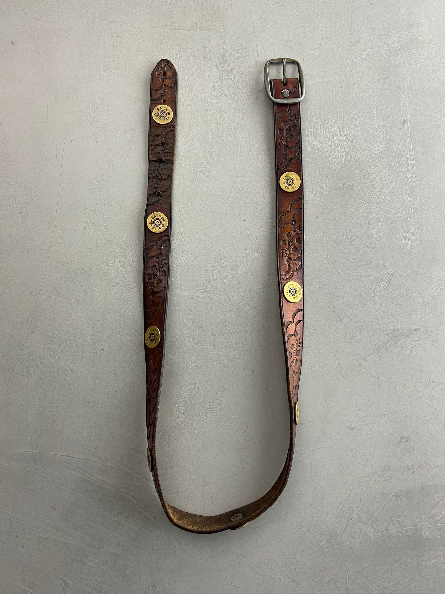 Hand-Tooled Shotgun Shell Belt [34"-39"]