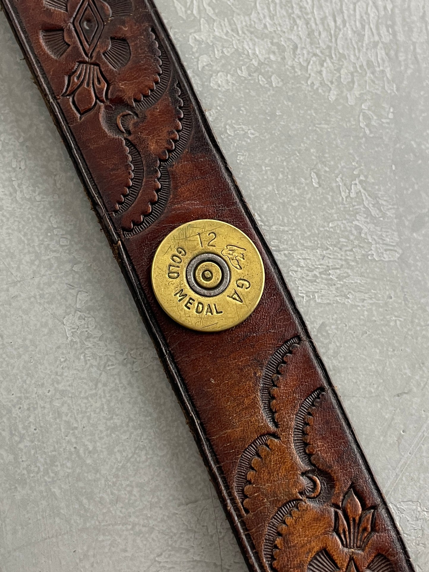 Hand-Tooled Shotgun Shell Belt [34"-39"]