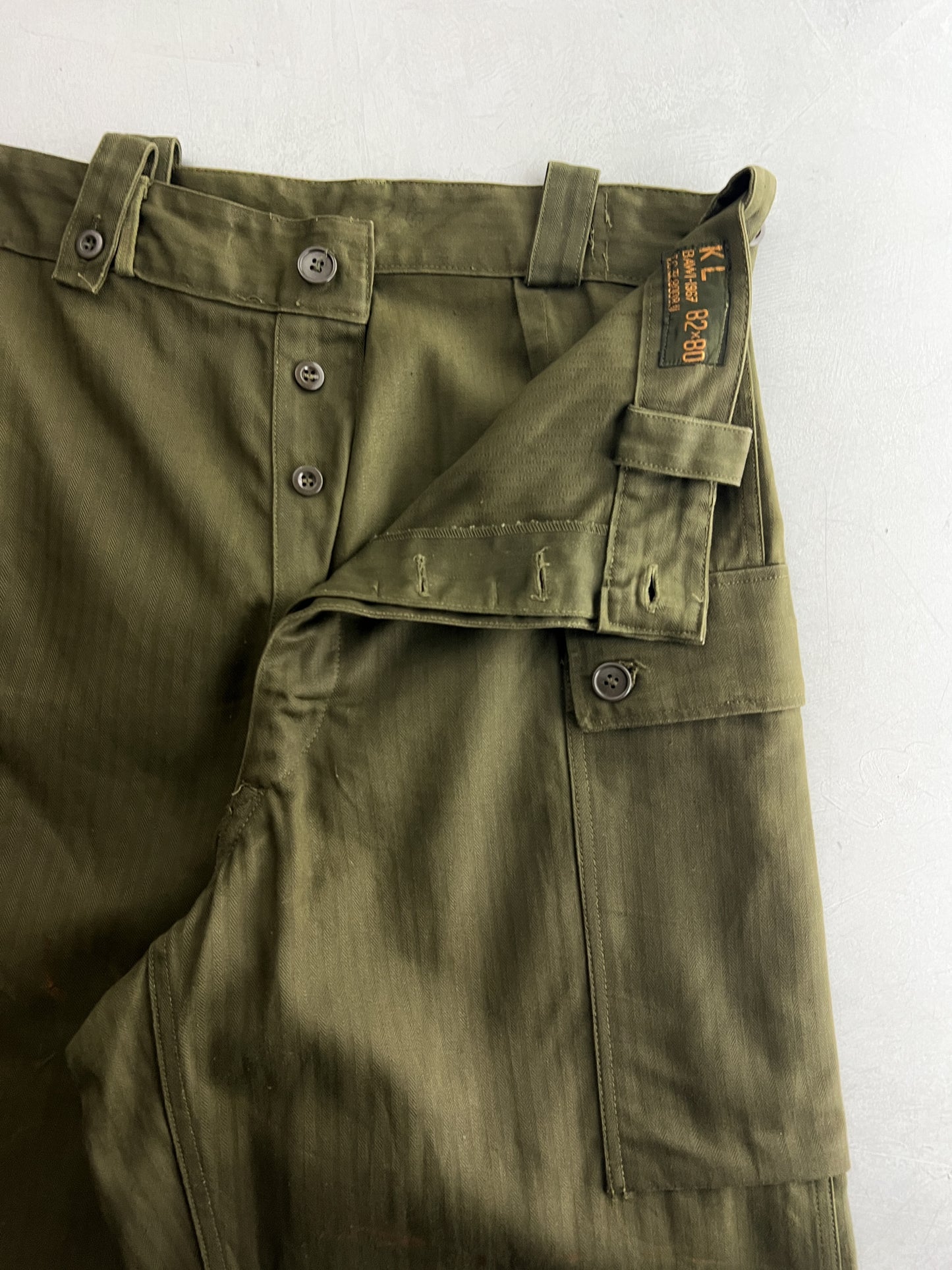 60's Dutch Army H.B.T. Field Pants [34"]