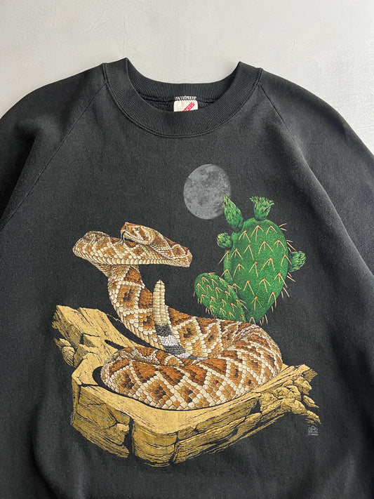 90's Faded Rattlesnake Sweatshirt [L]
