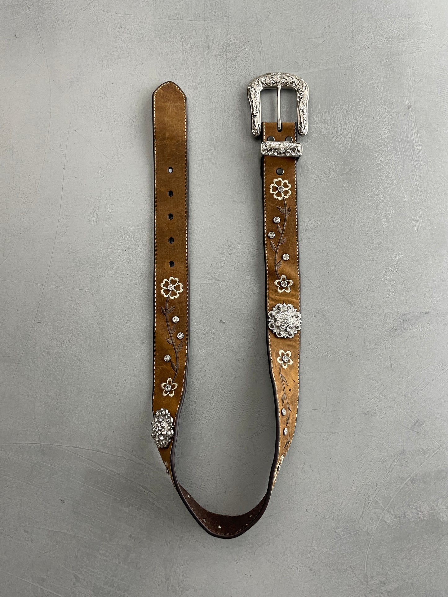 Rhinestone Western Belt [27.5"-31.5"]