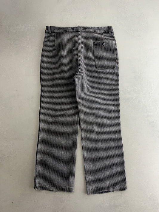 1950's French Salt n Pepper Work Pants [32"]