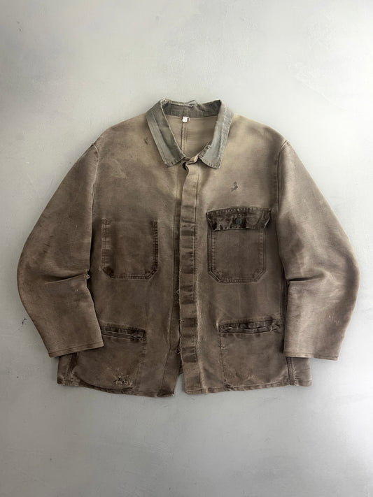 Faded French Moleskin Chore Jacket [L]