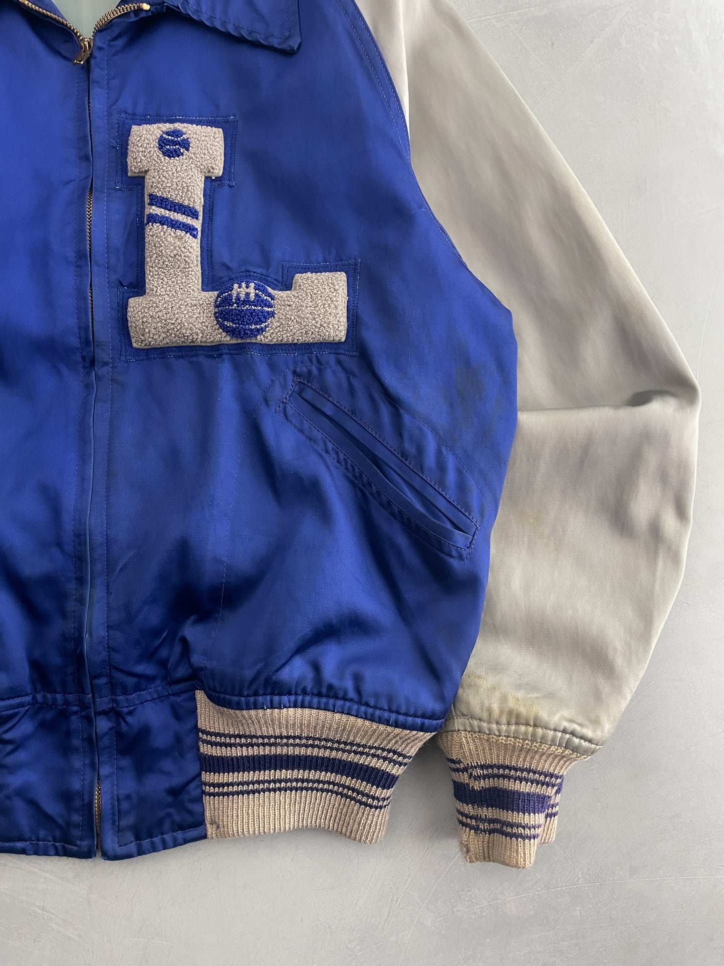 60's Holt's Satin Varsity Jacket [M]