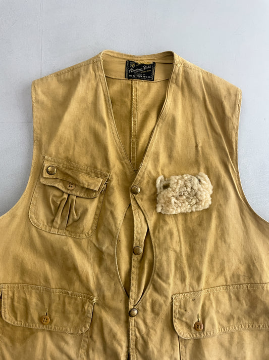 40's Half-Moon Duck Cloth Hunting Vest [M]