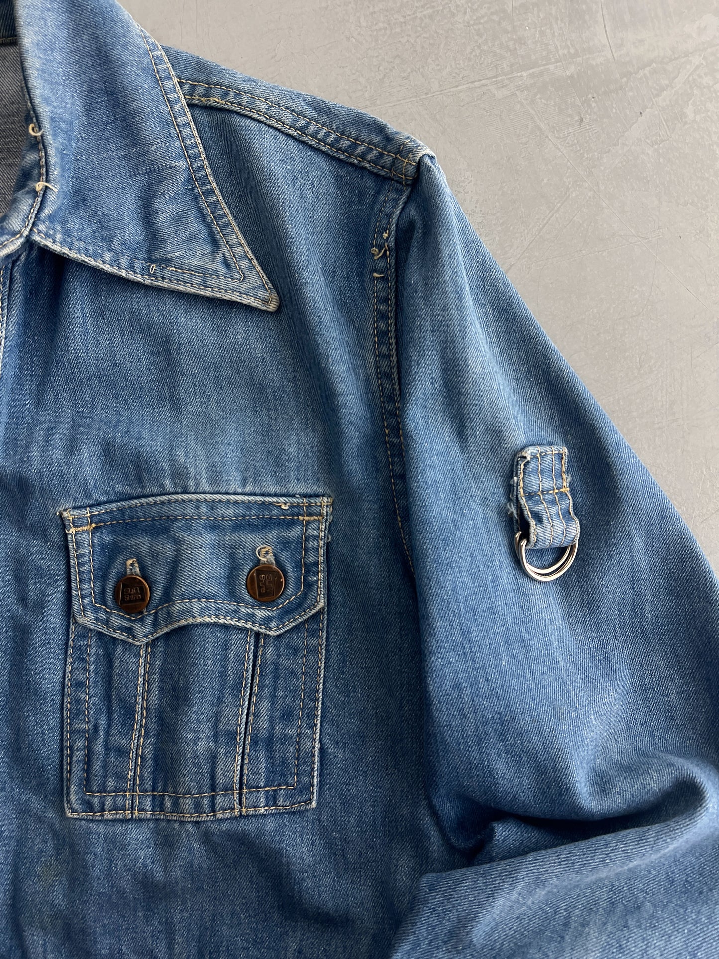 70's Montgomery Ward "Safari" Denim Jacket [M]