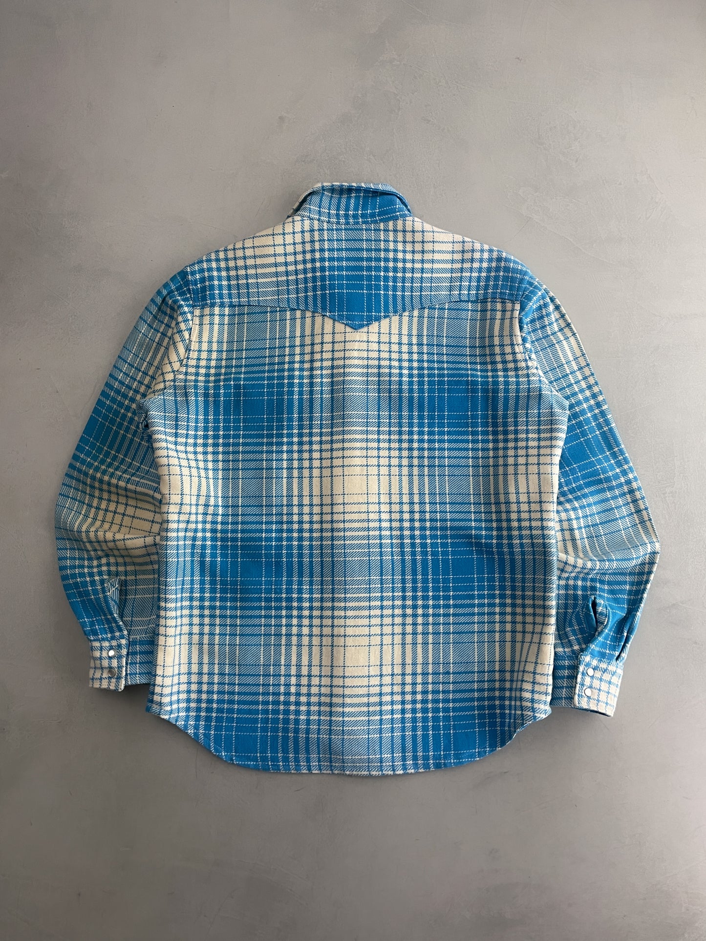 70's Pearl Snap Wool Overshirt [XL]