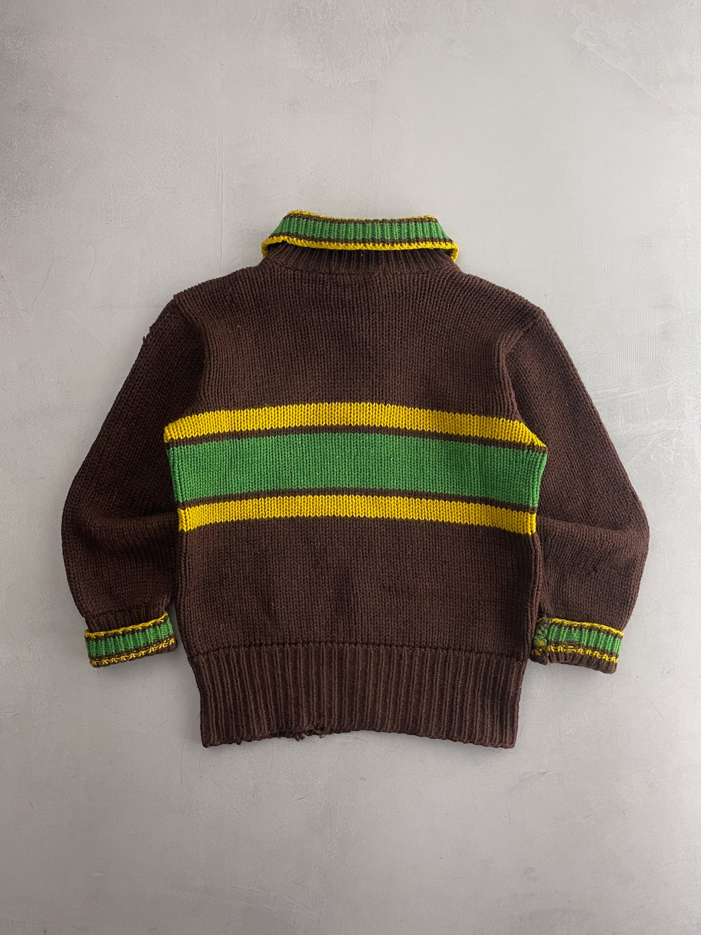 50's Skatogs Quarter Zip Wool Pullover [XS]