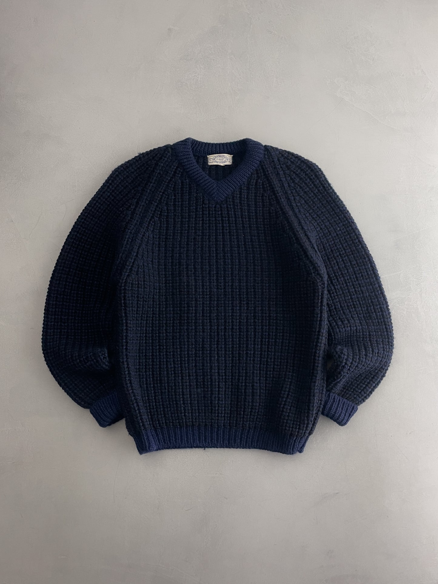 60's British V-Neck Sweater [M]