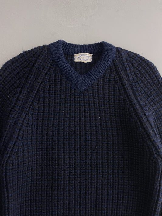 60's British V-Neck Sweater [M]