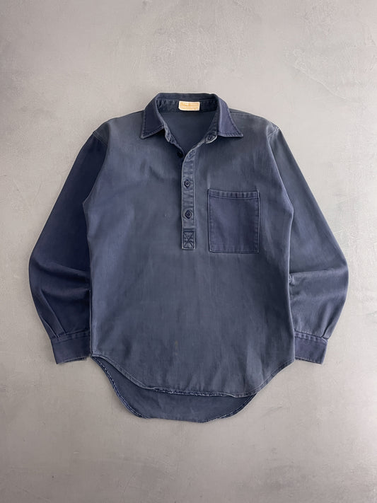 40's British Cotton Twill Pullover [S]