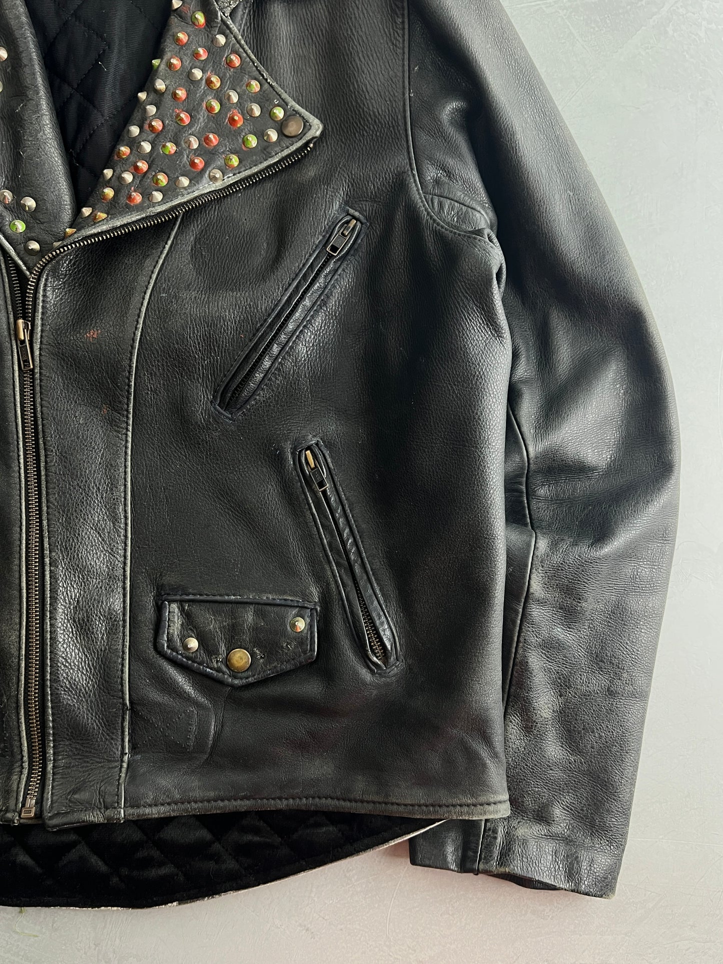 Studded Biker Jacket [L]