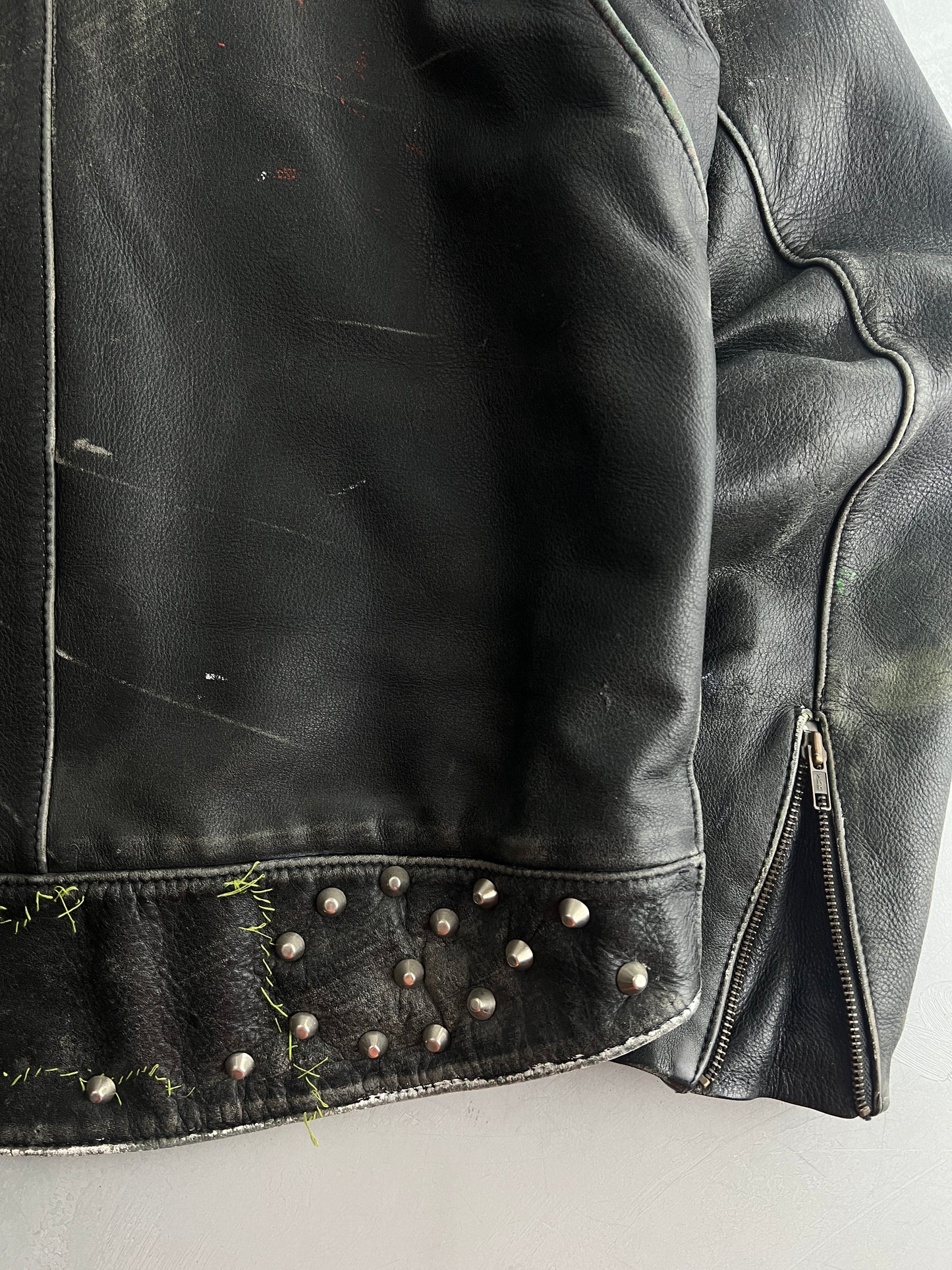 Studded Biker Jacket [L]