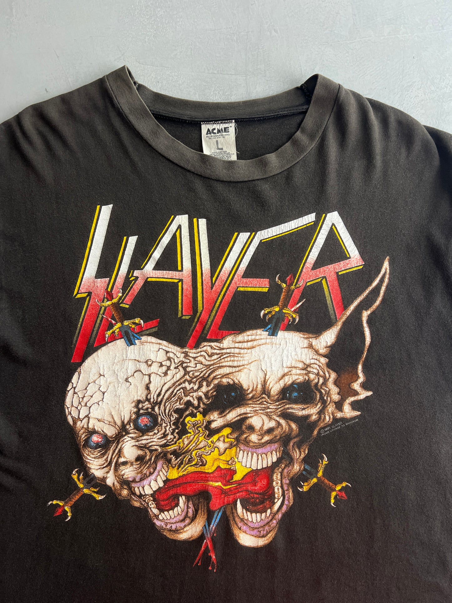 '91 Slayer 'Decade Of Aggression' Tour Tee [L]