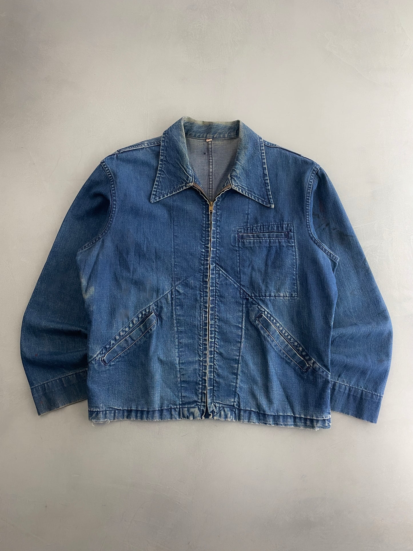 U.S.N Merchant Marine Selvage Denim Jacket [L/XL]