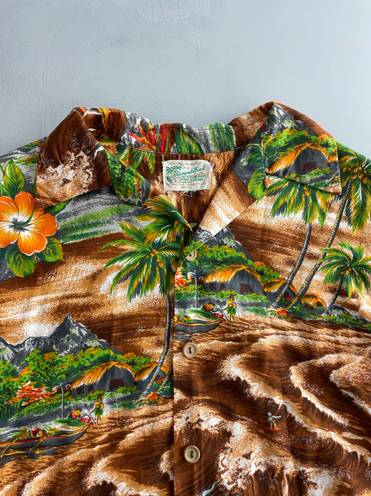 60's Hawaiian Shirt [L]