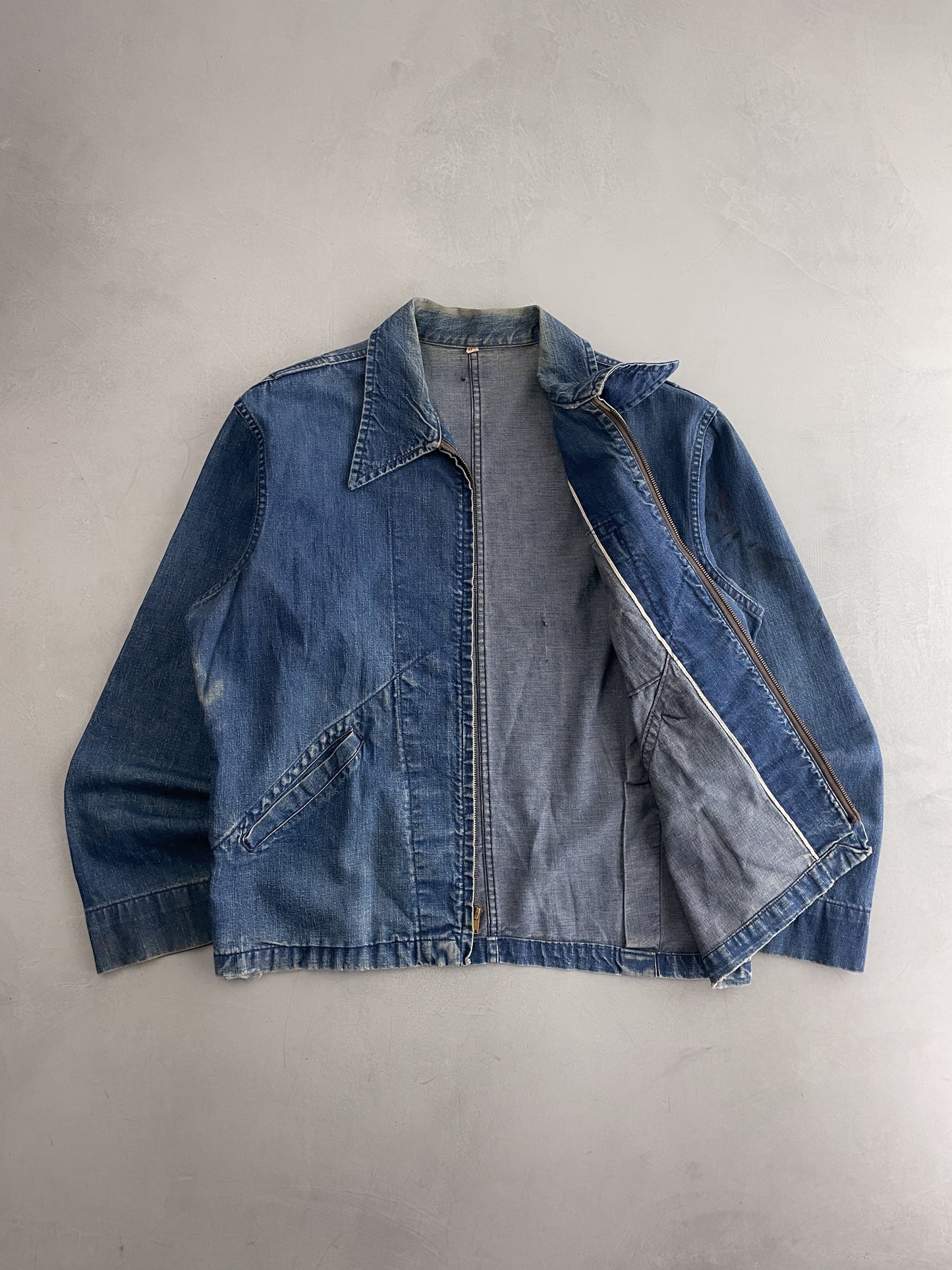 U.S.N Merchant Marine Selvage Denim Jacket [L/XL]