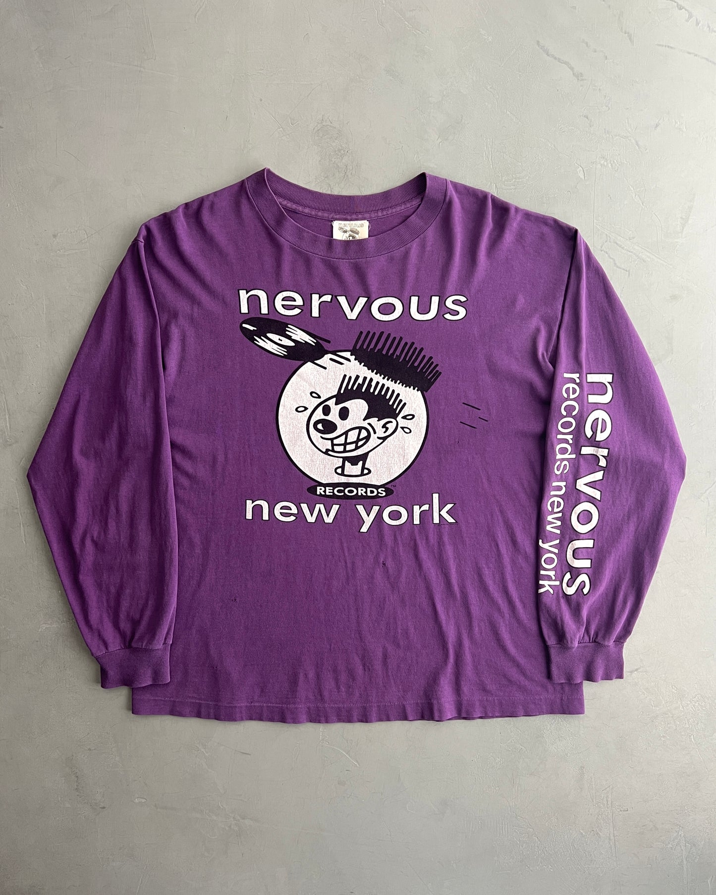 90's Nervous Records NY Long Sleeve Tee [XL]