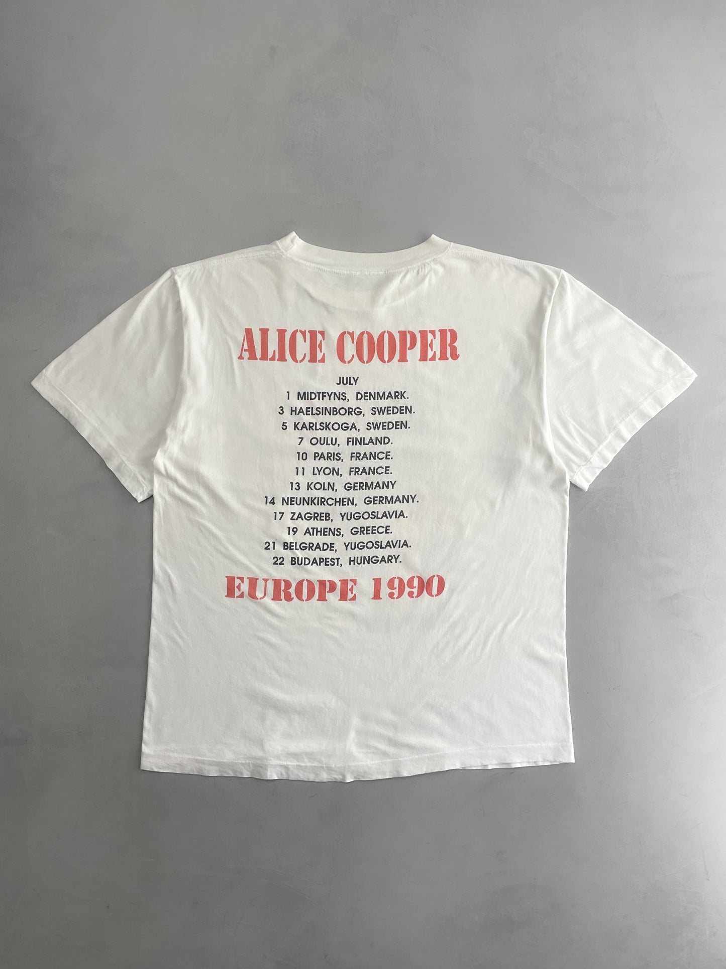 89/90 Alice Cooper 'TRASH' Europe Tour Tee [XL]