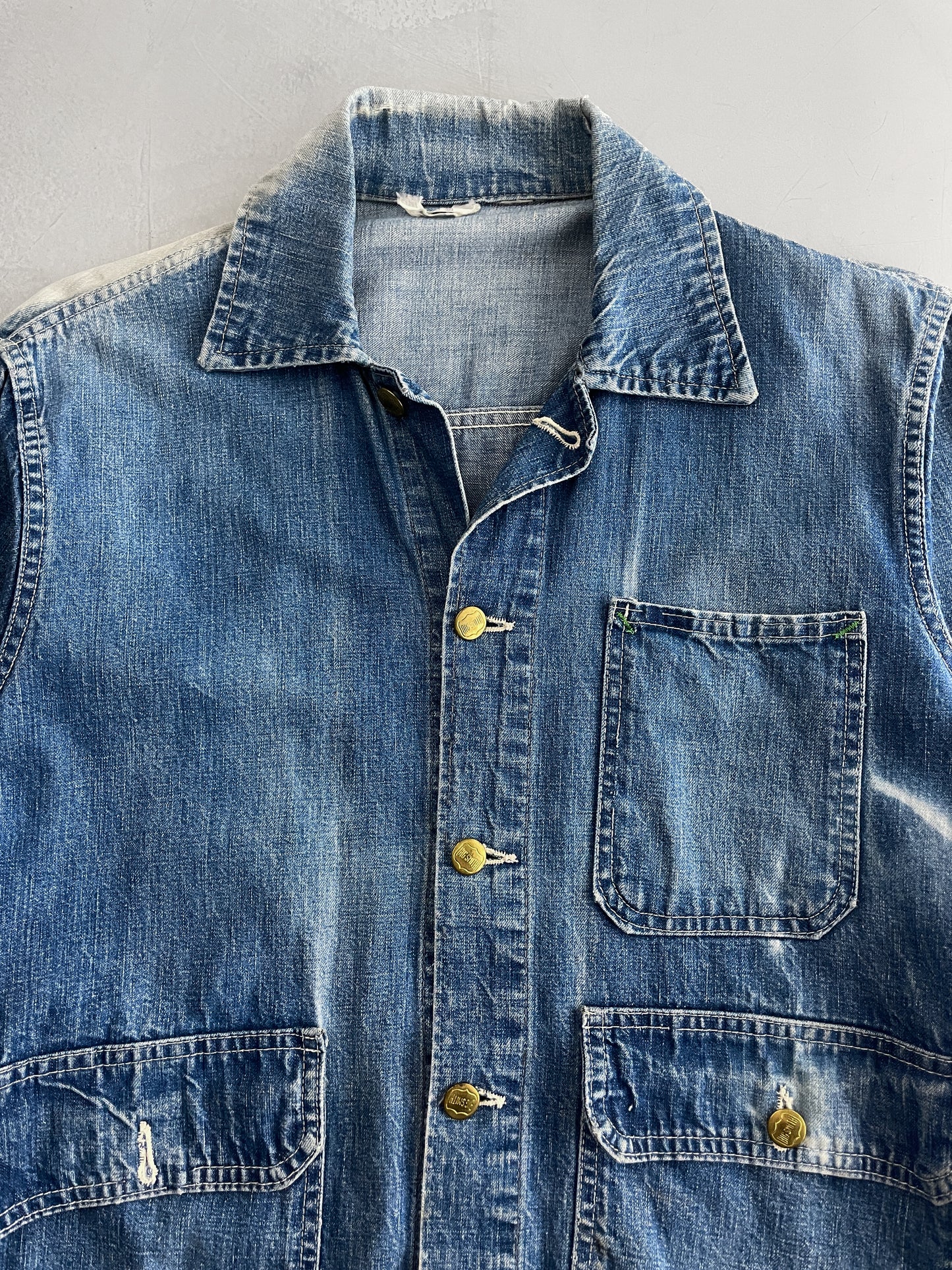 70's Union Made Big Smith Denim Engineer Jacket [L]