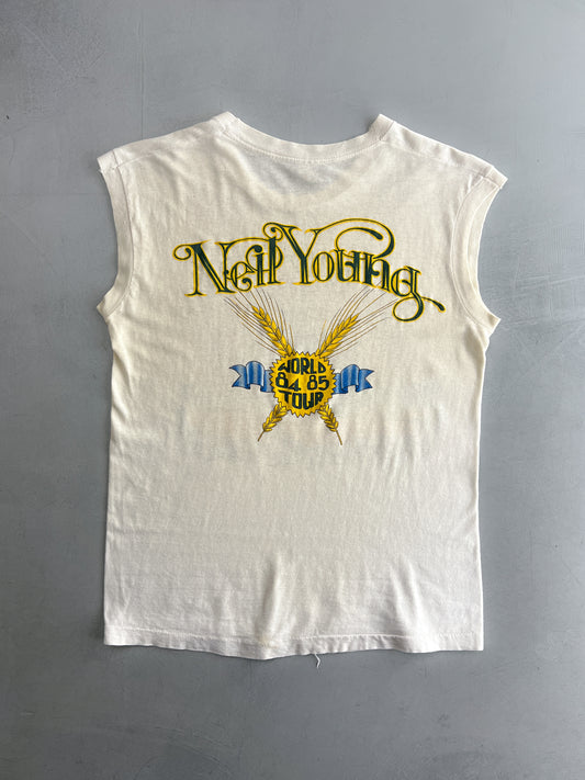 '84 Neil Young 'International Harvests' Tank Top [M]