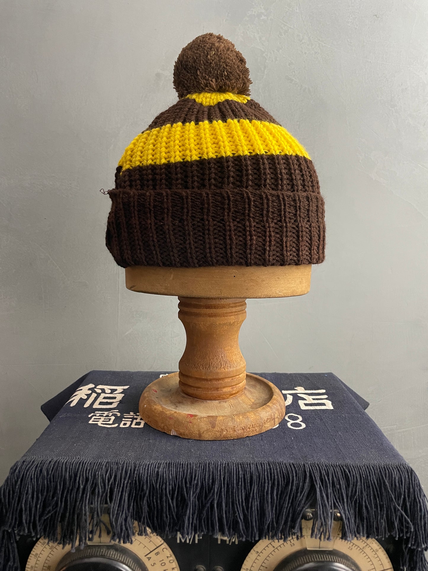 Knitted Beanie - Brown
