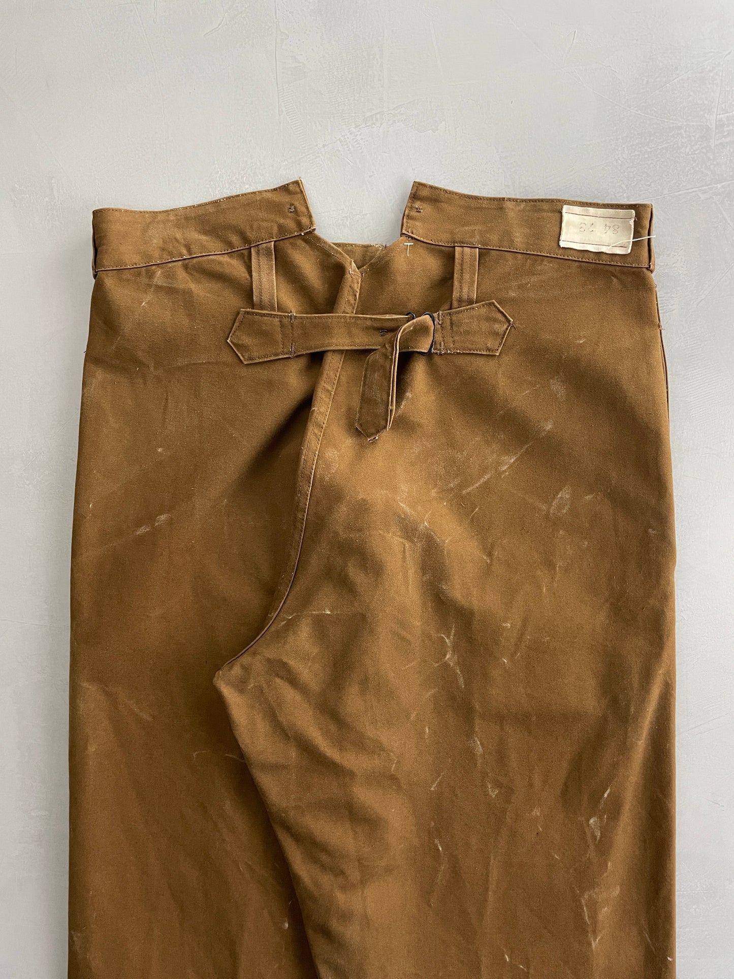 40's French Buckle-Back Rail-Road Pants [34"]