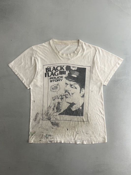 Thrashed 80's Black Flag 'Police Story' Tee [M]