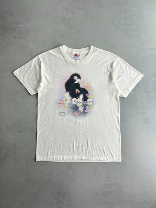 90's Kitty Reflection Tee [L]