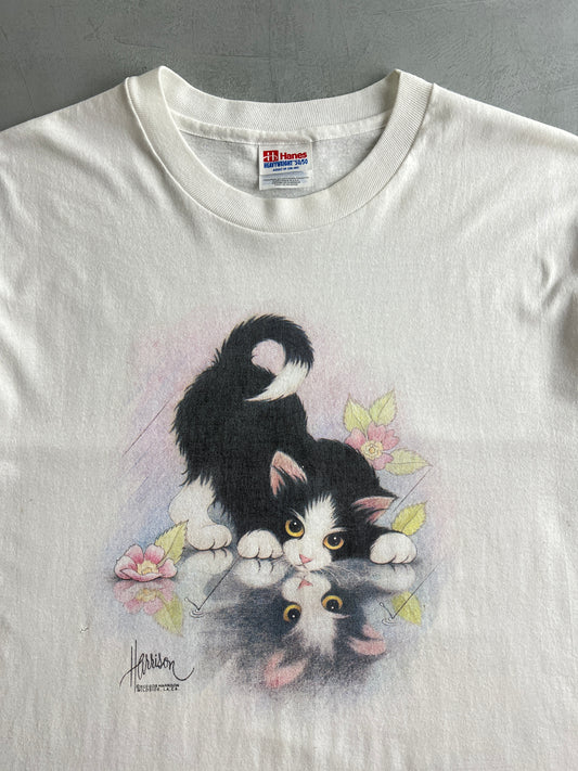 90's Kitty Reflection Tee [L]