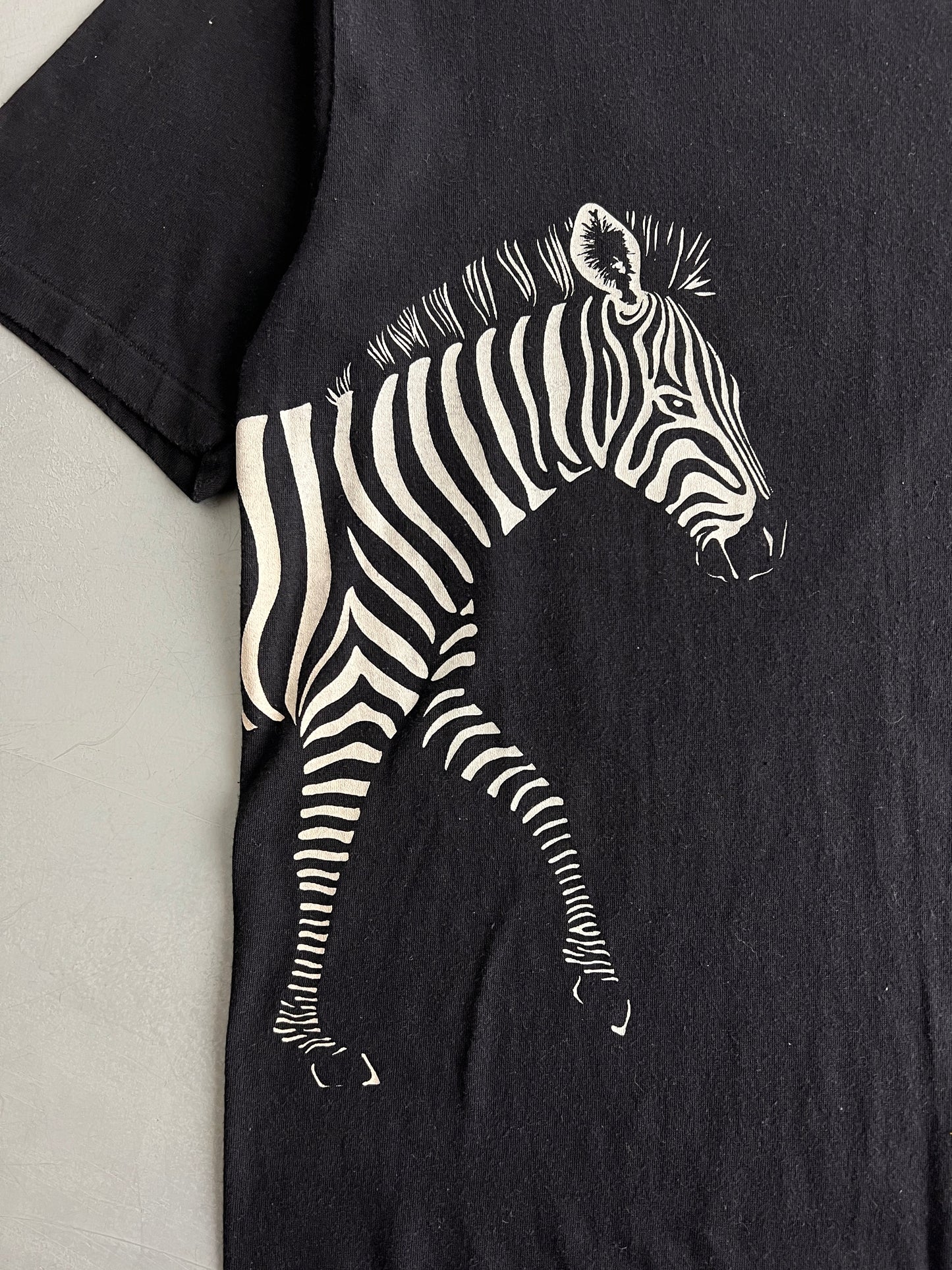 90's Zebra Wraparound Tee [M]