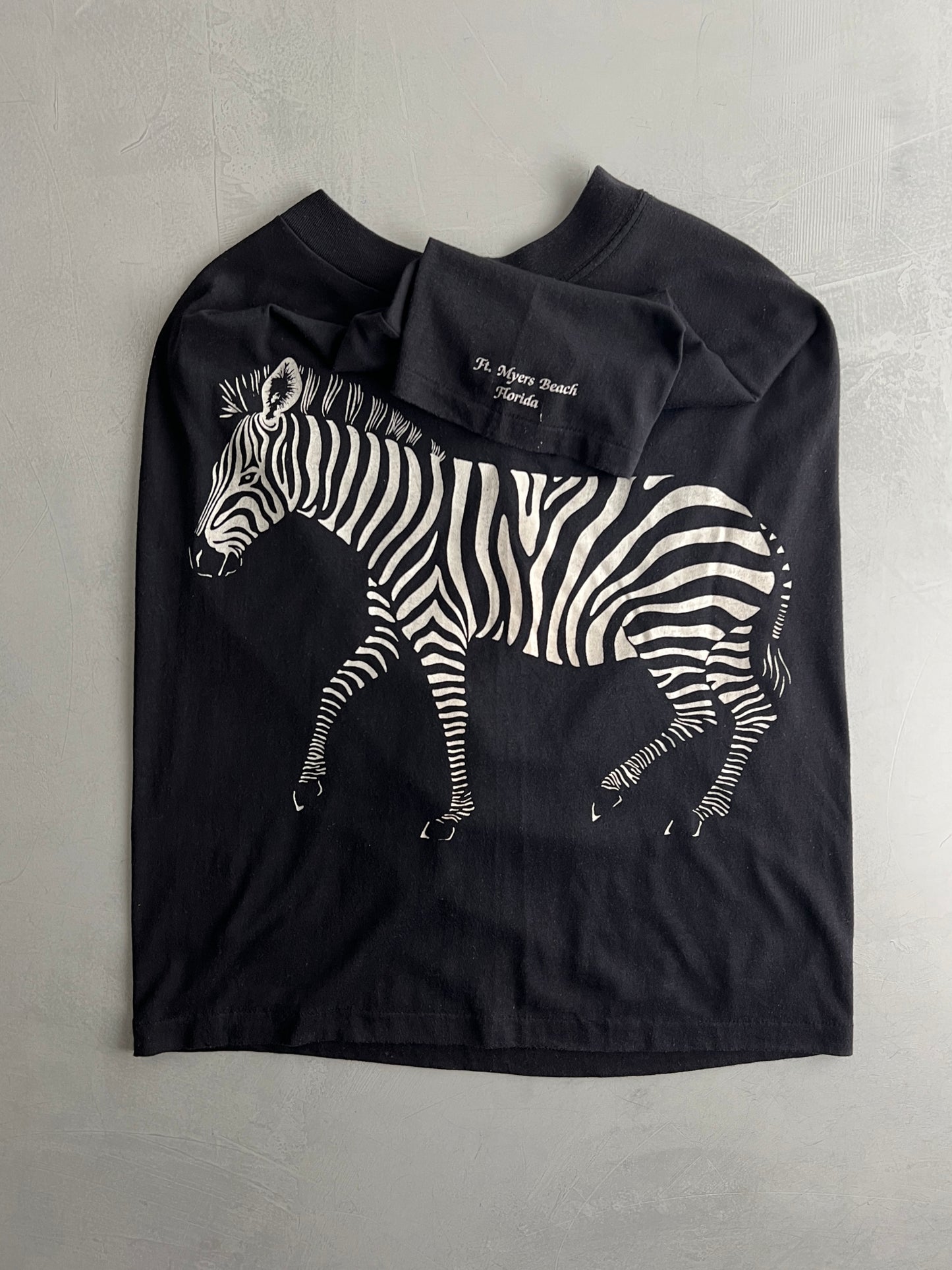 90's Zebra Wraparound Tee [M]