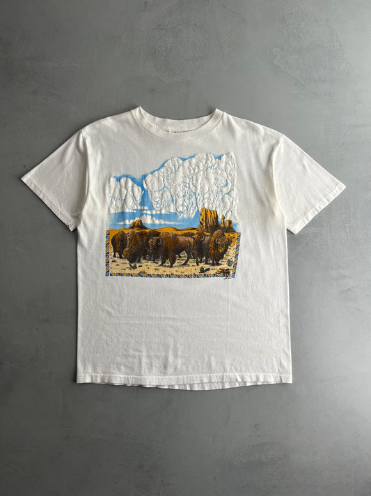 90's Buffalo Puff Print Tee [XL]