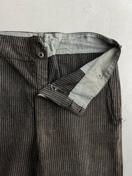 40's French Buckle Back Work Pants [35"]