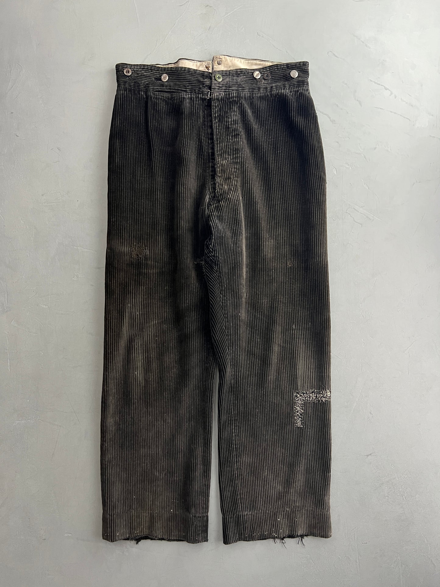 40's French Buckle Back Work Pants [35"]