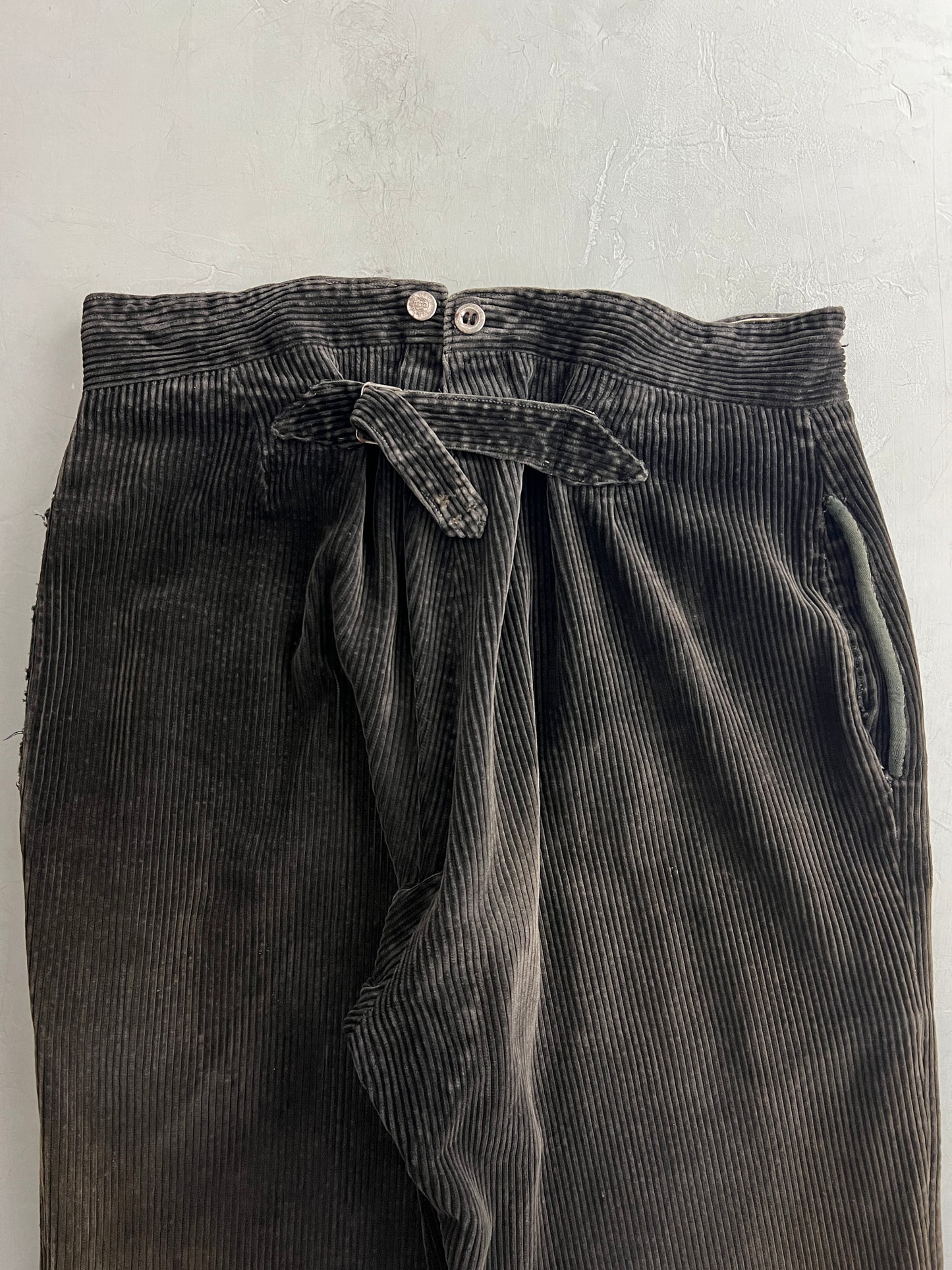 40's French Buckle Back Work Pants [35"]