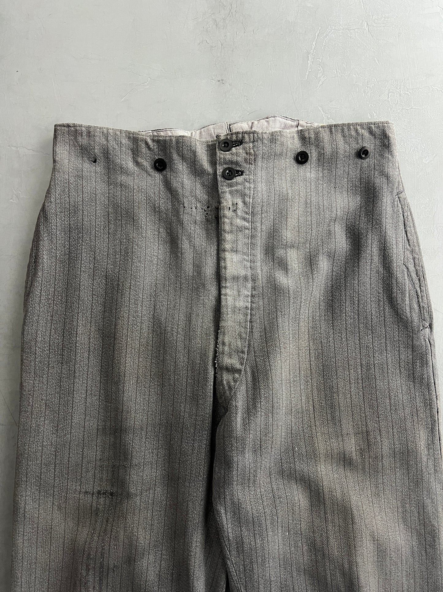 40's French Buckle Back Selvage Work Pants [36"]