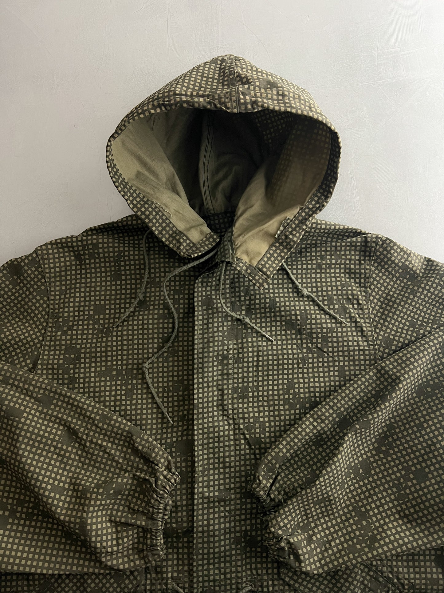 Night Camo Hooded Military Parker [L]